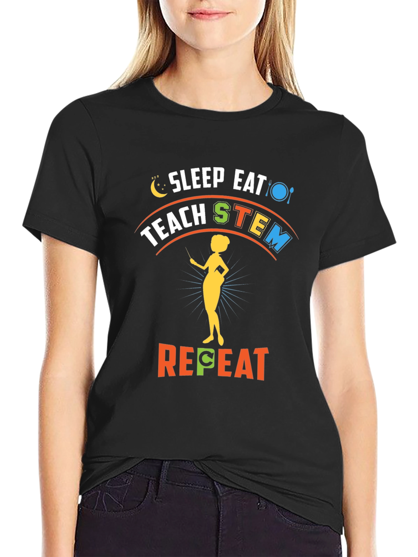 Sleep Eat Teach STEM Repeat T-Shirt