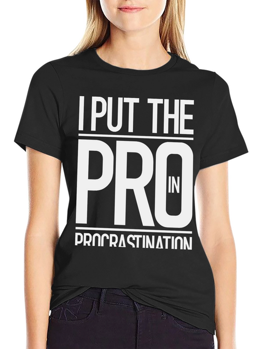 Procrastination Pro T-Shirt - Black Cotton Tee