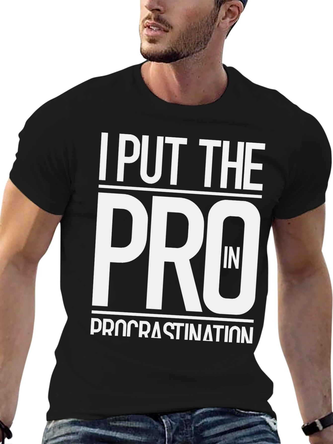 Procrastination Pro T-Shirt - Black Cotton Tee