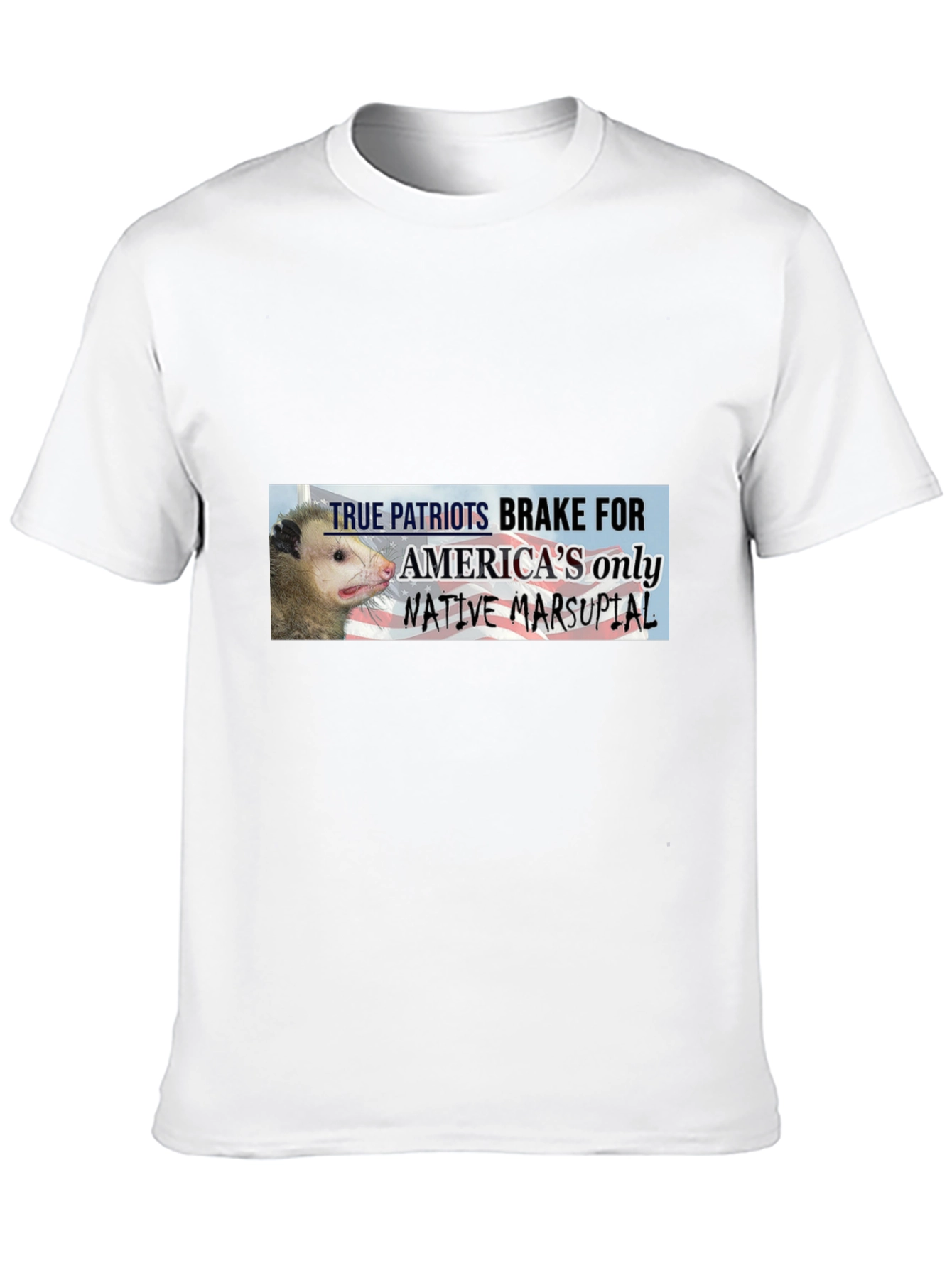 True Patriots Brake For Opossums Black T-Shirt