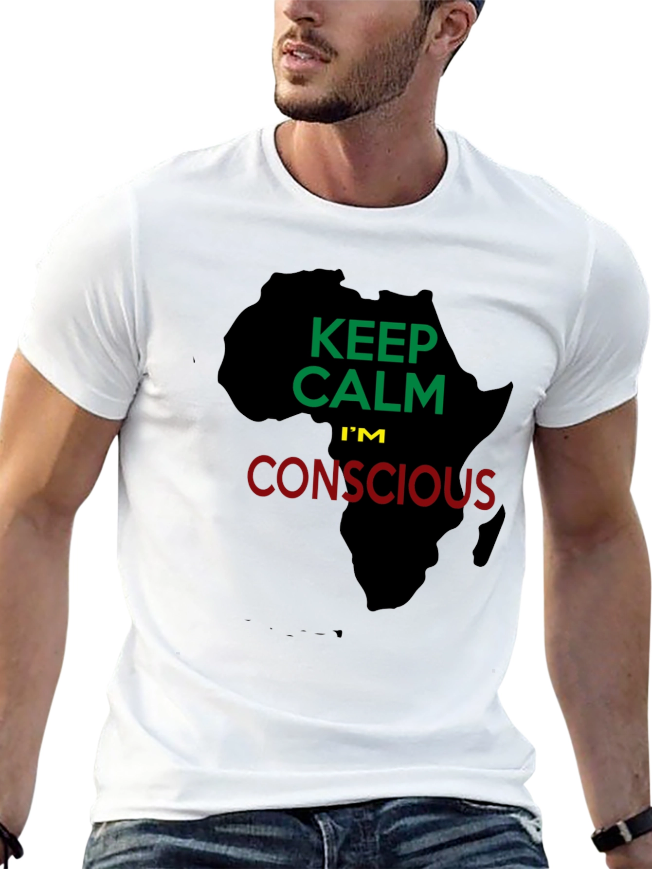 Keep Calm Im Conscious Black T-Shirt