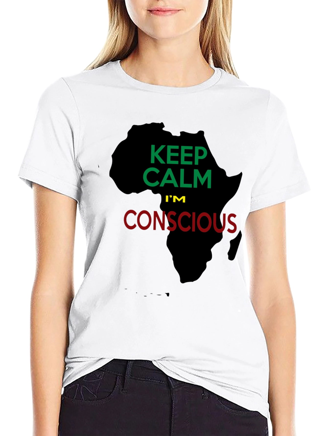 Keep Calm Im Conscious Black T-Shirt