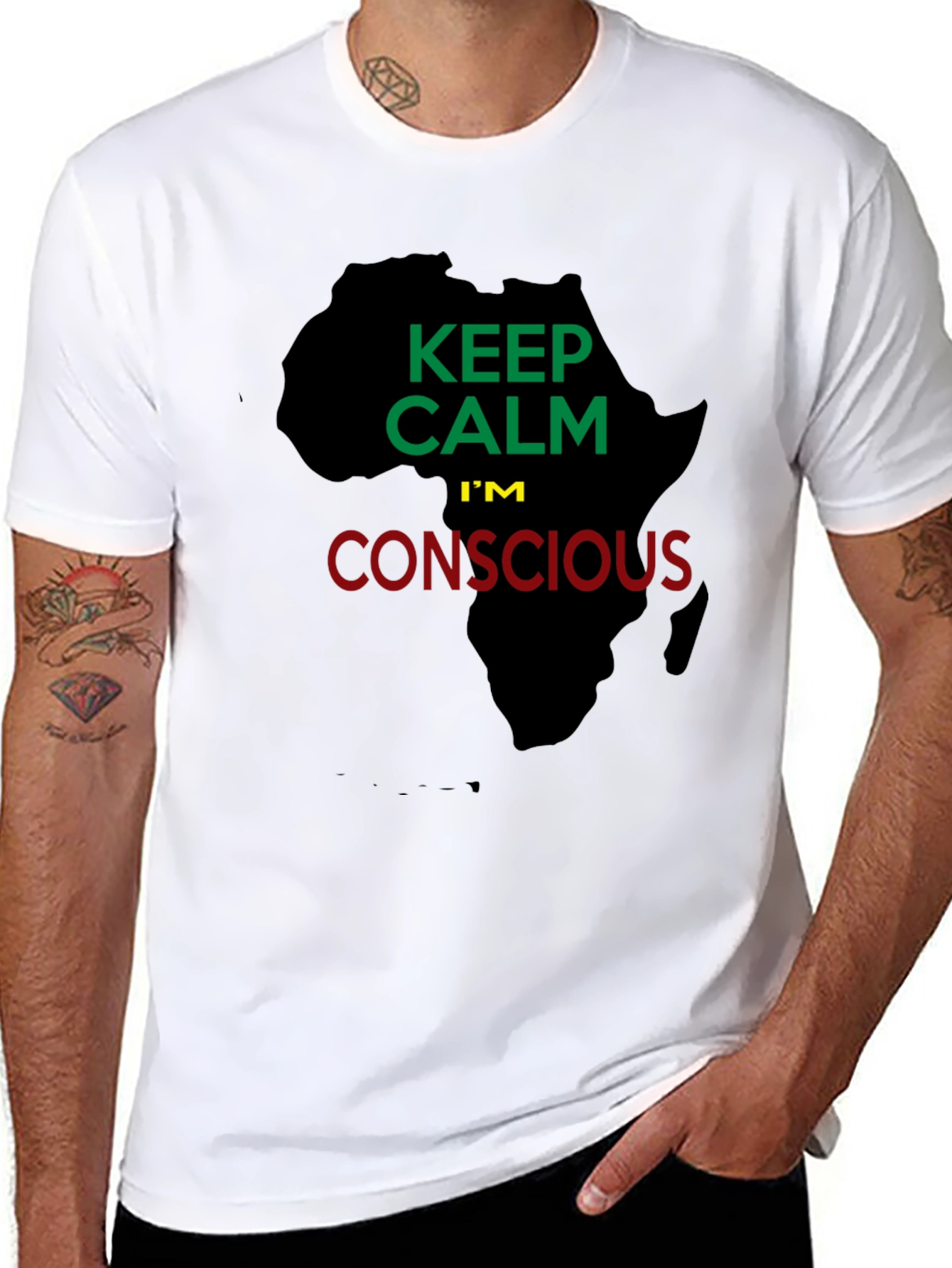 Keep Calm Im Conscious Black T-Shirt