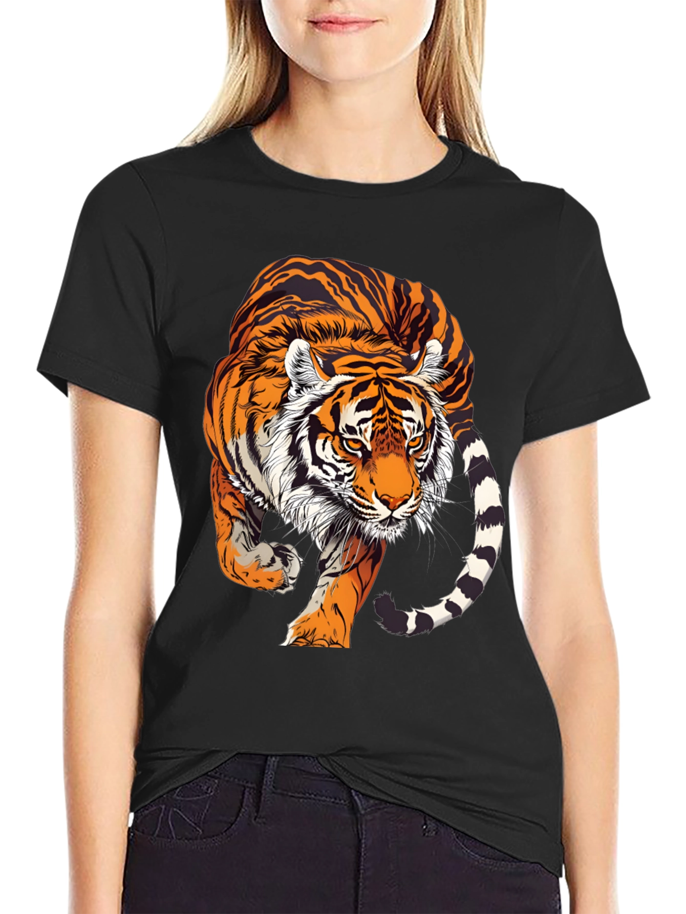 Bold Tiger Graphic T-Shirt - Striking Design!