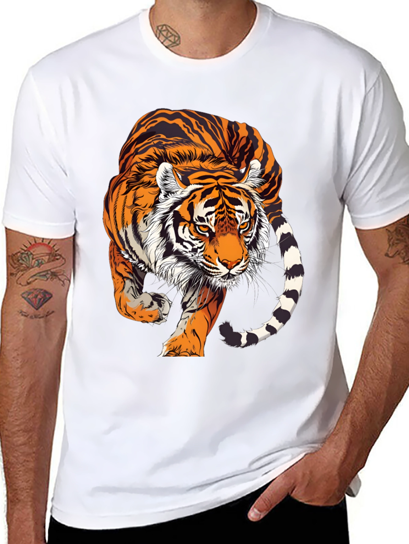 Bold Tiger Graphic T-Shirt - Striking Design!