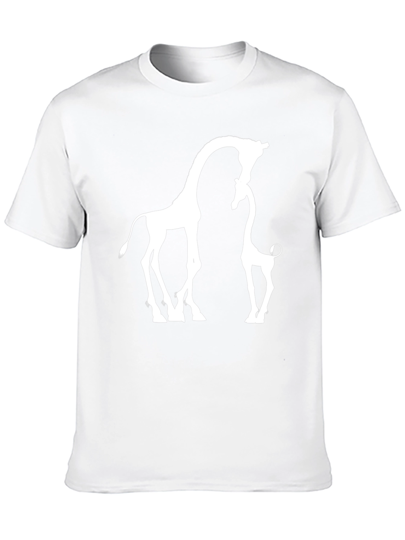 Giraffe Love T-Shirt - Black Cotton Blend Graphic Tee