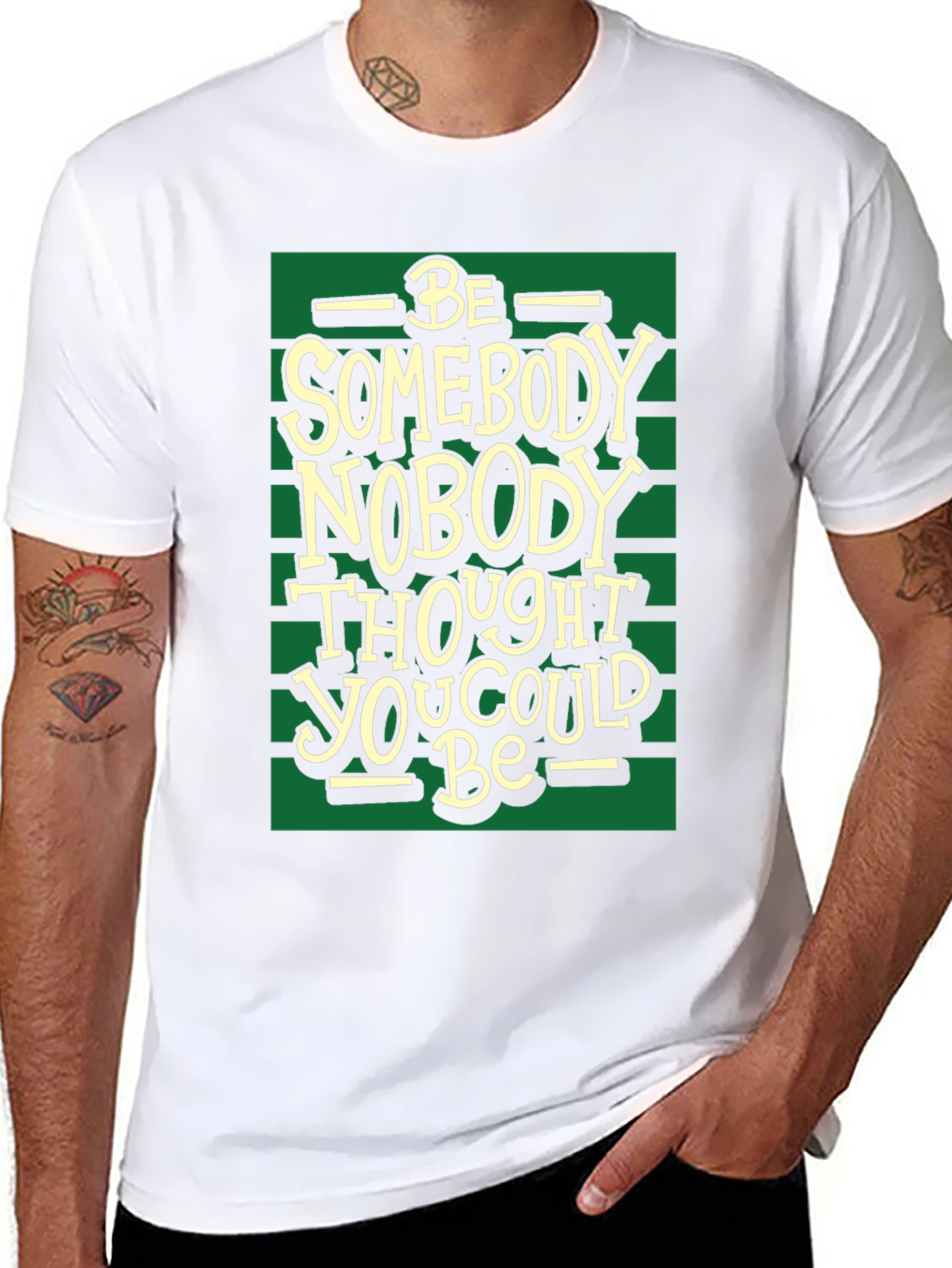 Inspirational Be Somebody Black T-Shirt
