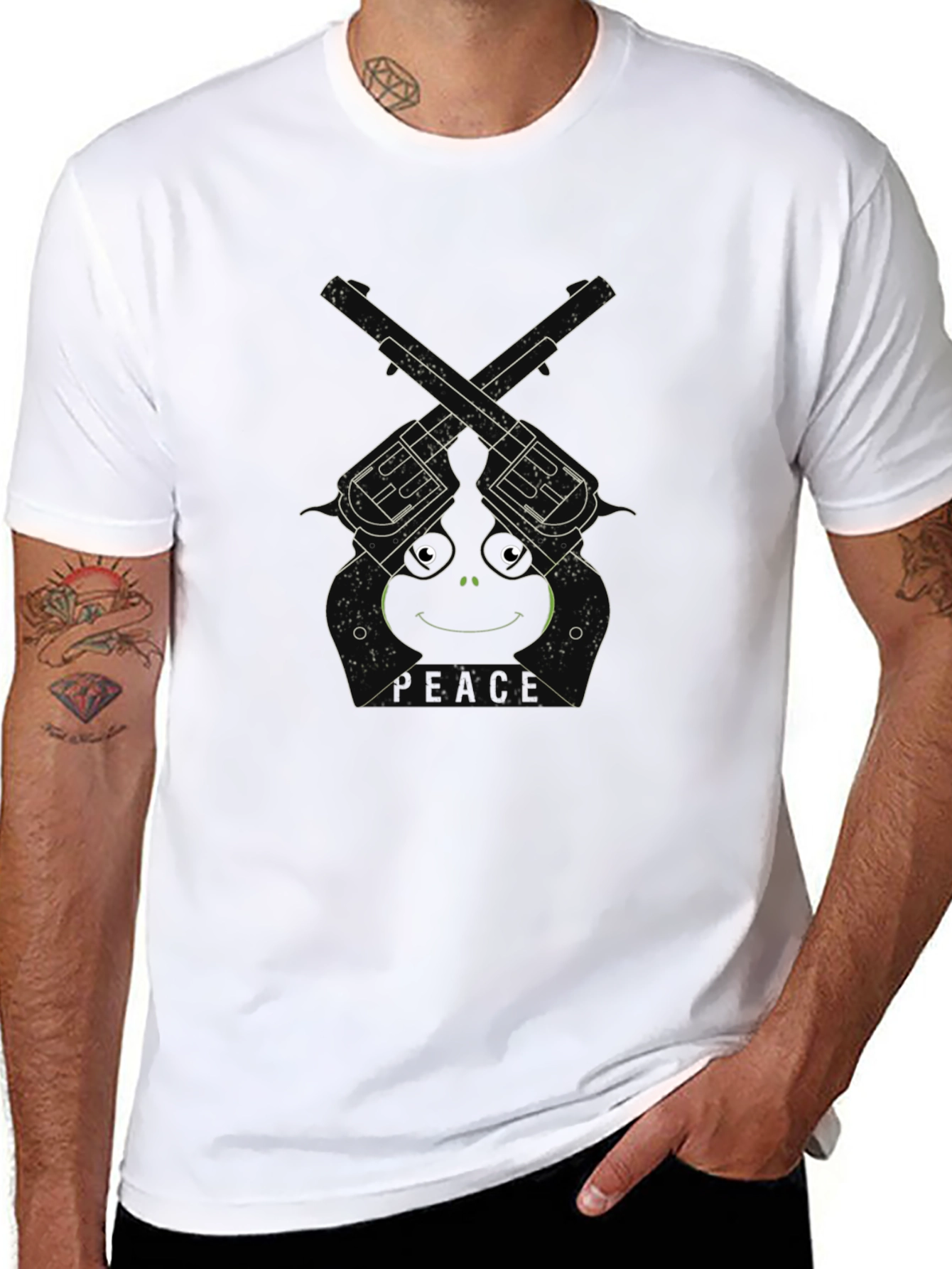 Frog Peace Revolver Graphic T-Shirt