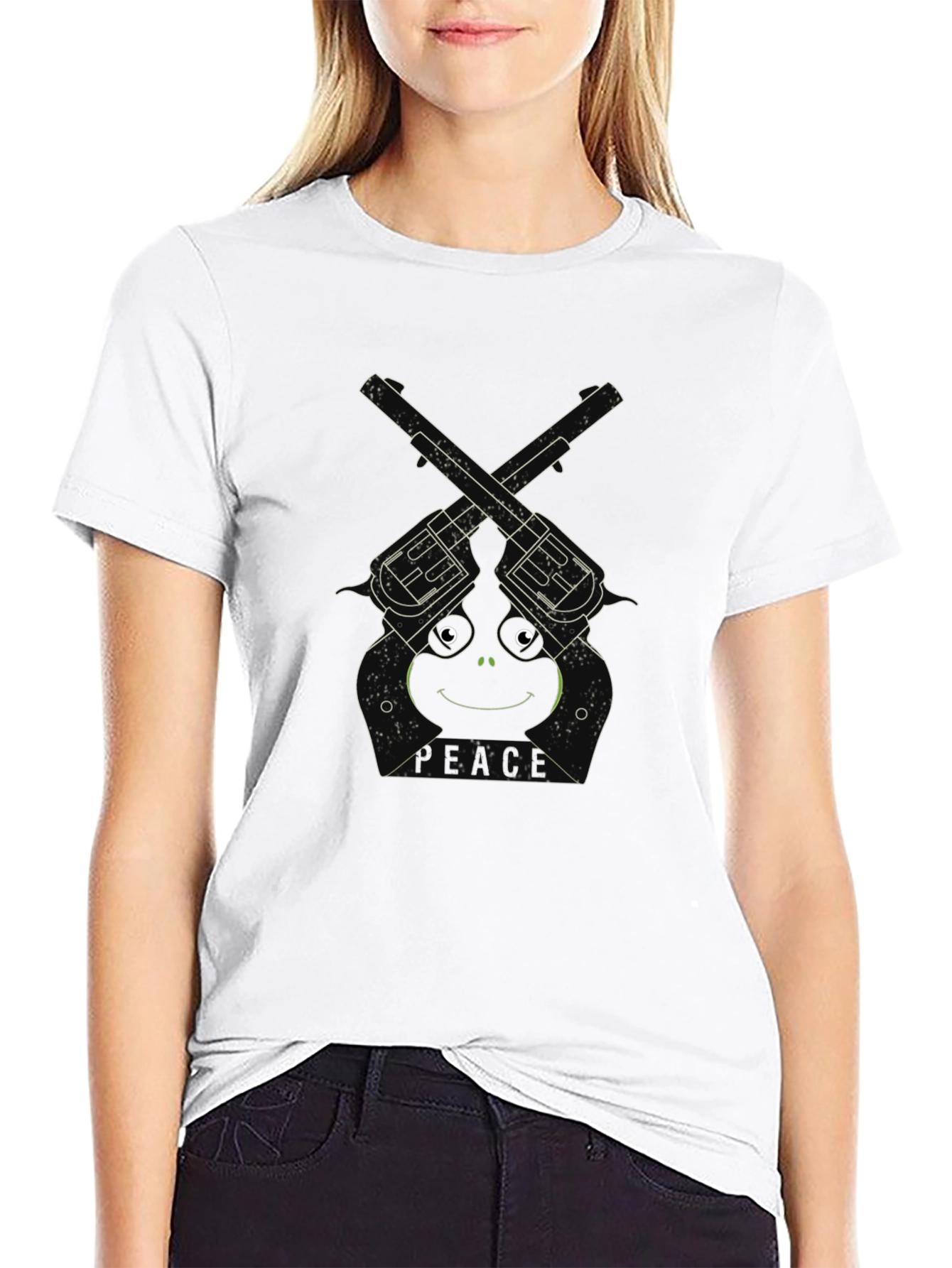 Frog Peace Revolver Graphic T-Shirt