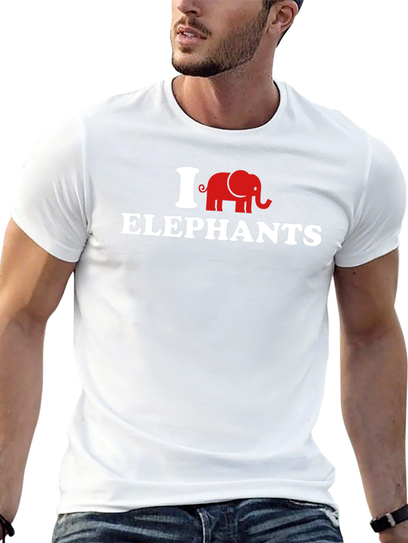 I Love Elephants T-Shirt - Novelty Graphic Tee