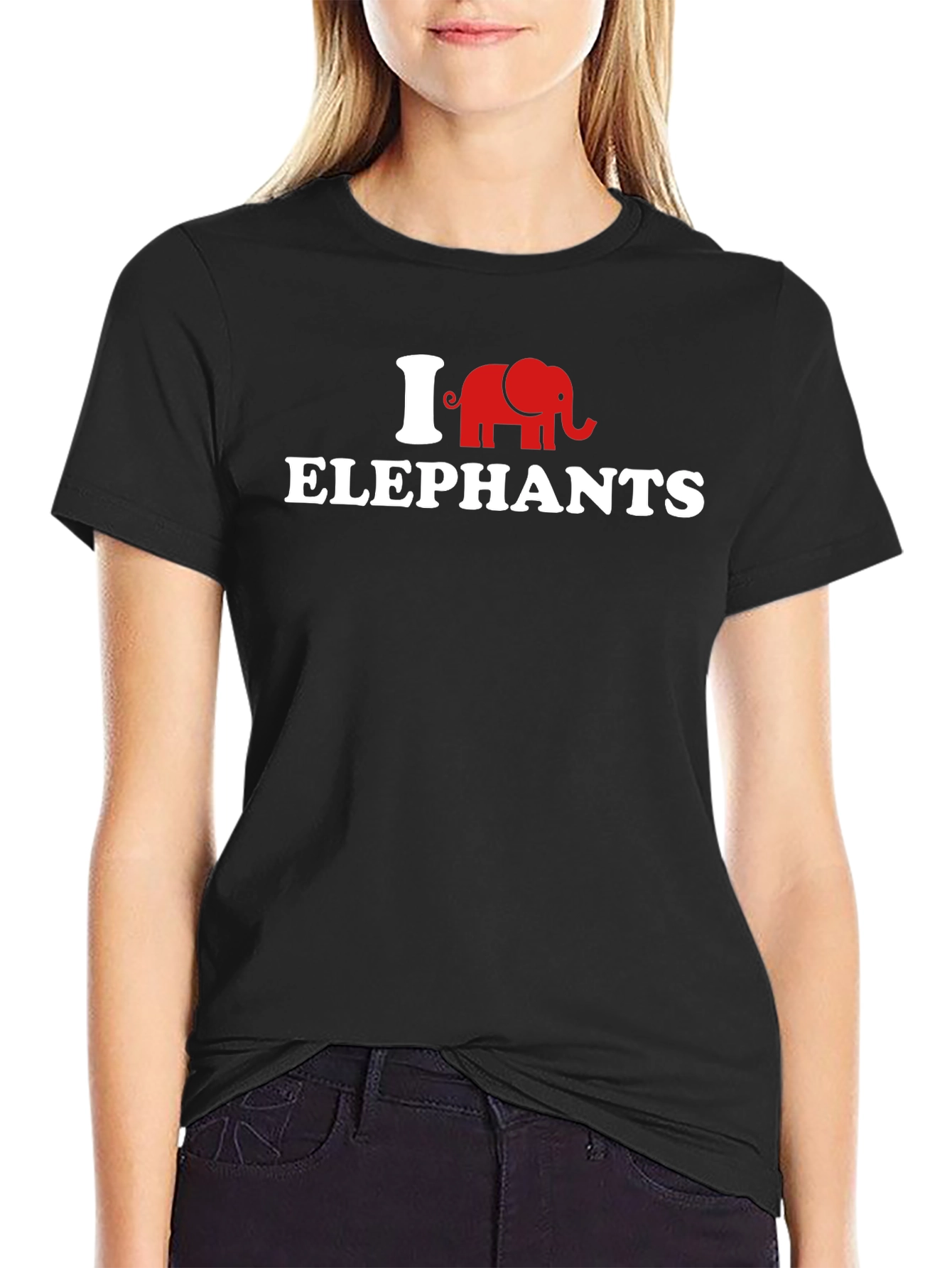 I Love Elephants T-Shirt - Novelty Graphic Tee