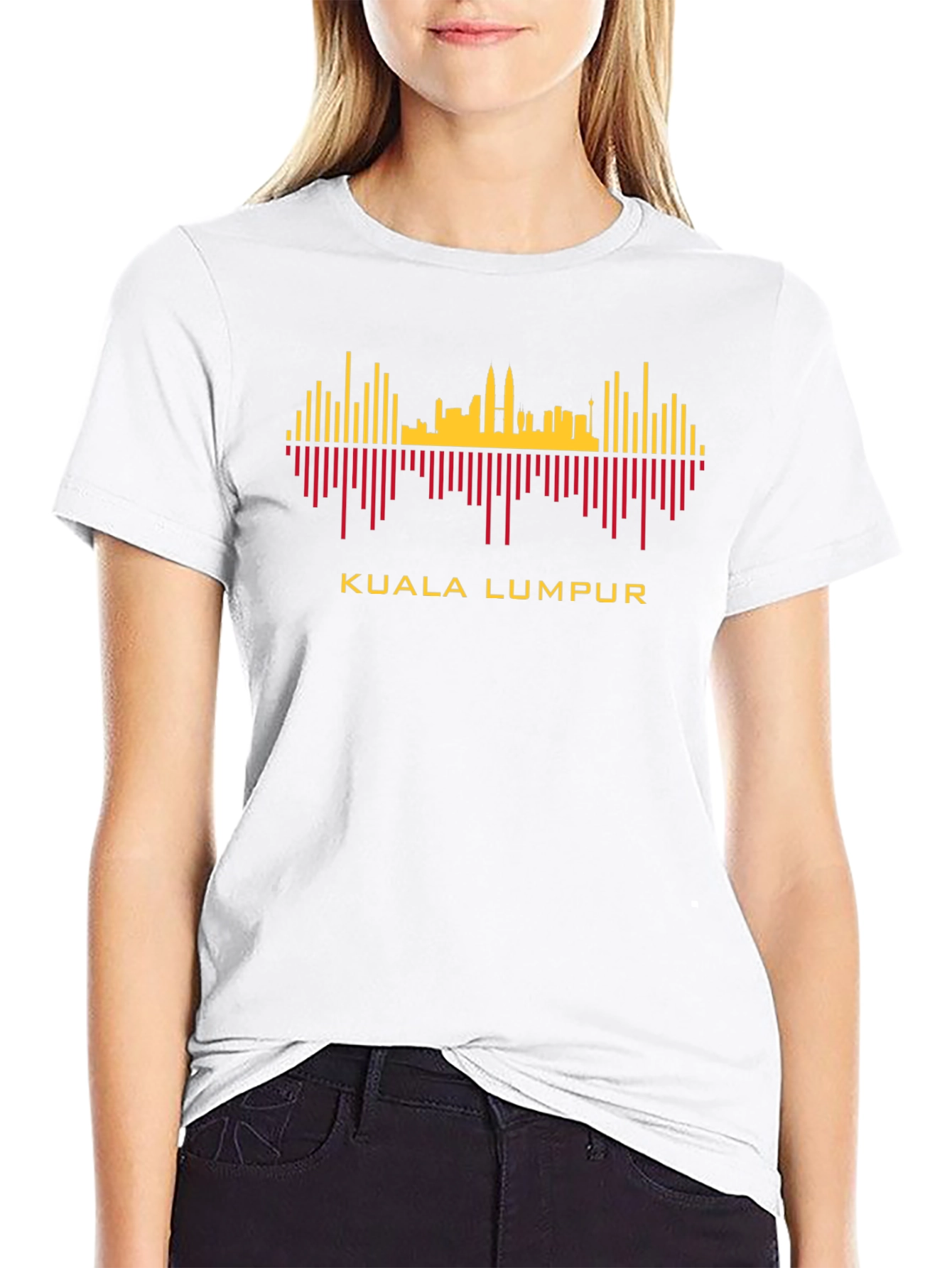 Kuala Lumpur Skyline Graphic Tee - Black