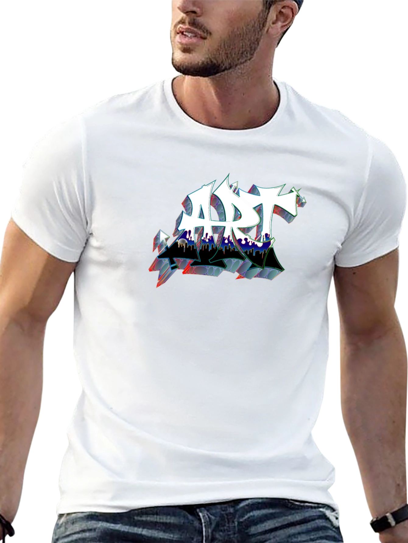 Edgy ART Graffiti Style Black T-Shirt