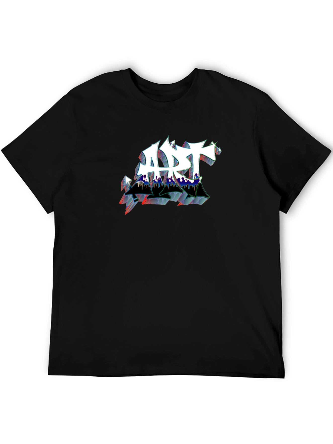 Edgy ART Graffiti Style Black T-Shirt