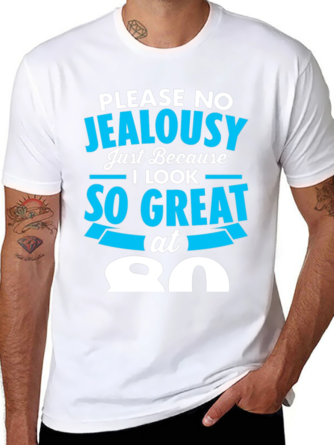 80th Birthday T-Shirt - Please No Jealousy