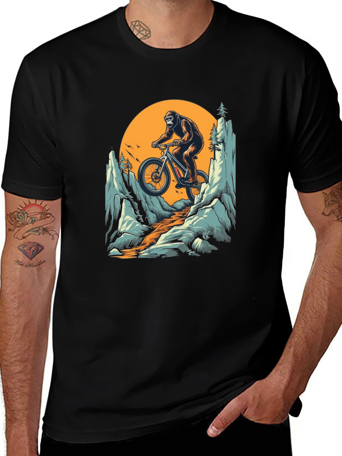 Gorilla Mountain Biking T-Shirt - Adventure Tee