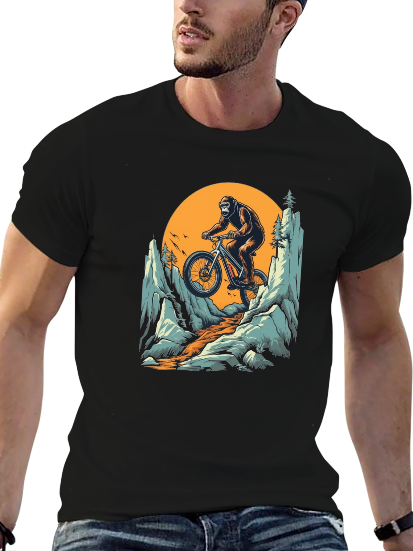 Gorilla Mountain Biking T-Shirt - Adventure Tee