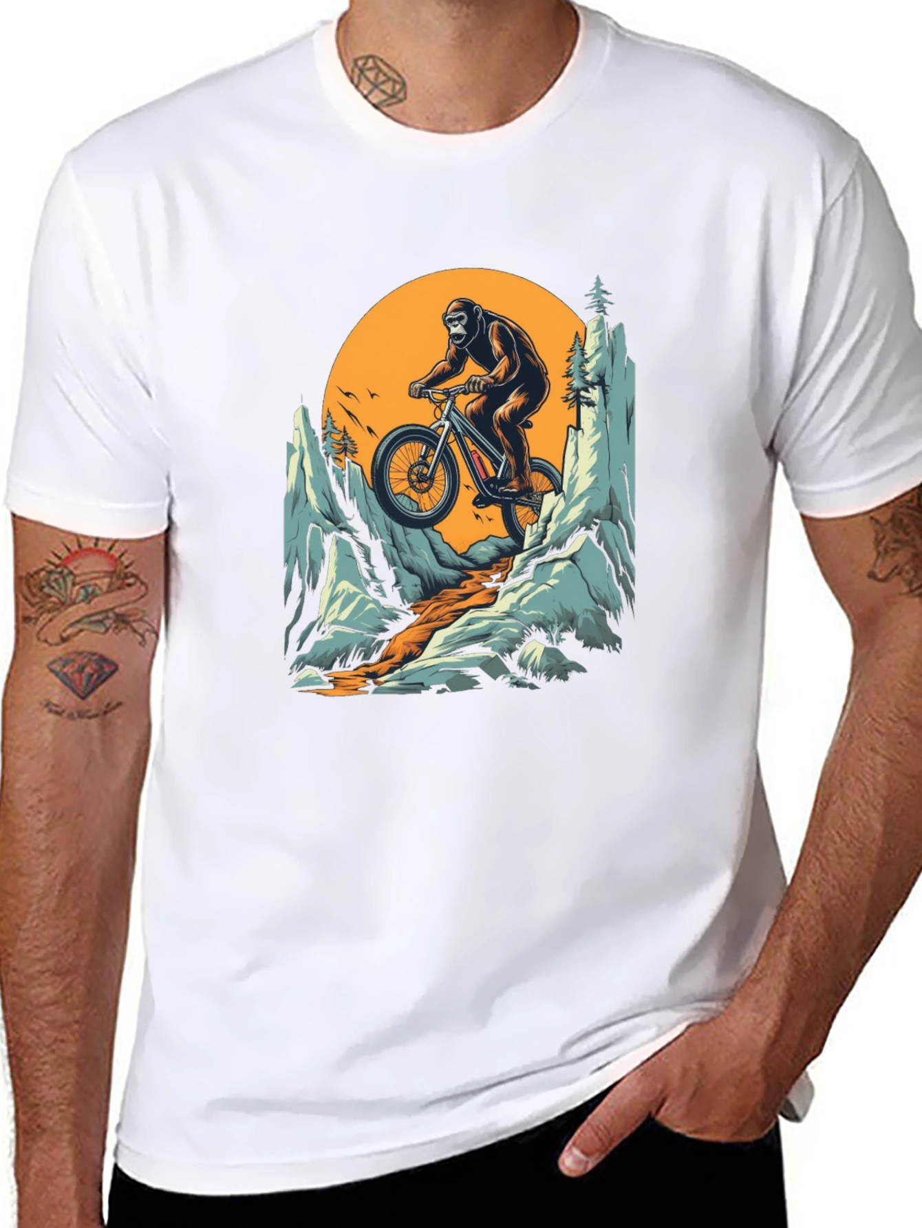 Gorilla Mountain Biking T-Shirt - Adventure Tee
