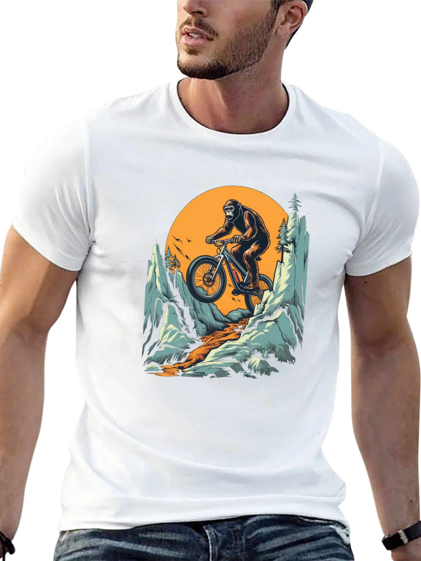 Gorilla Mountain Biking T-Shirt - Adventure Tee
