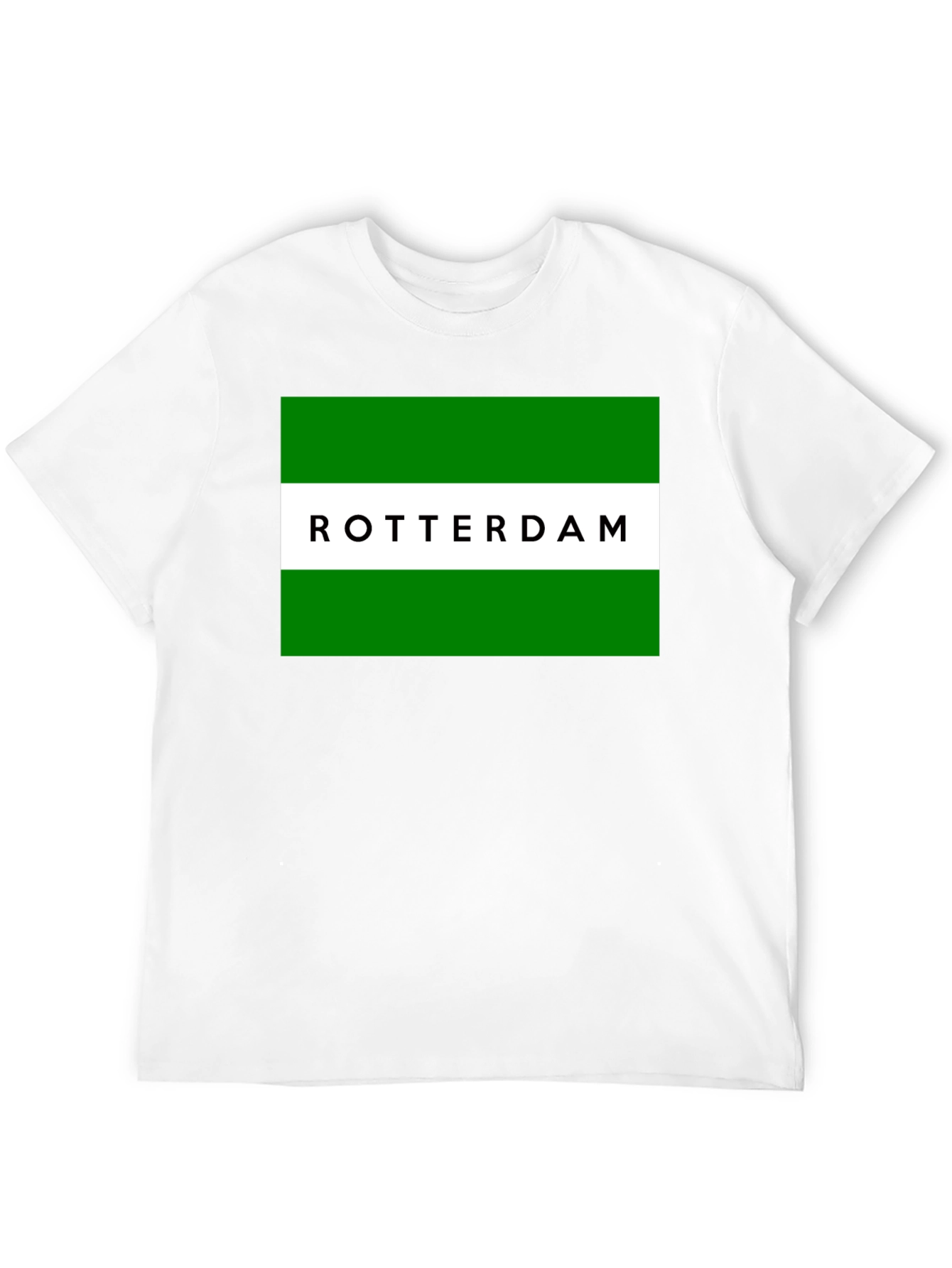 Rotterdam T-Shirt: Green & White Graphic Tee