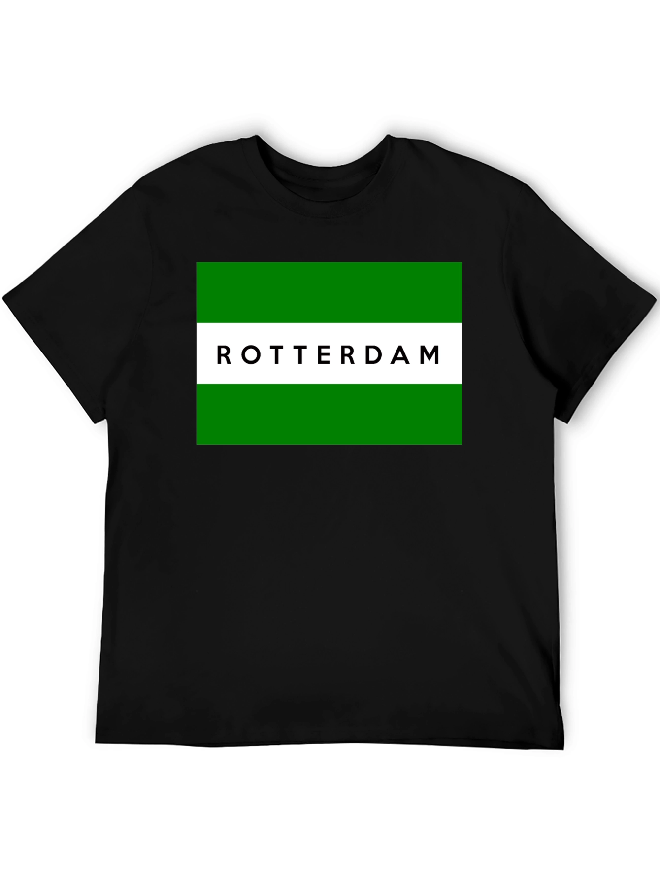 Rotterdam T-Shirt: Green & White Graphic Tee