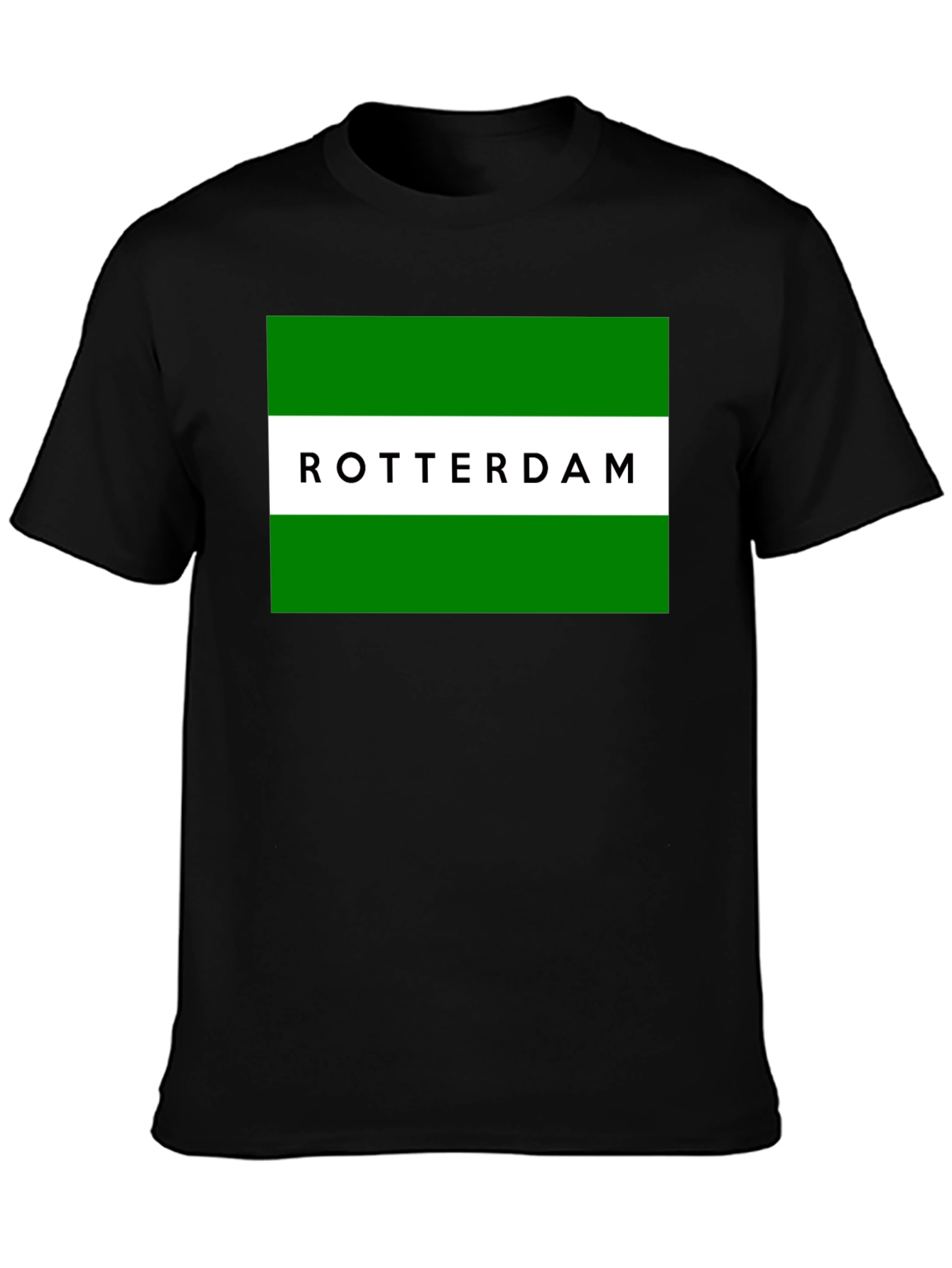 Rotterdam T-Shirt: Green & White Graphic Tee