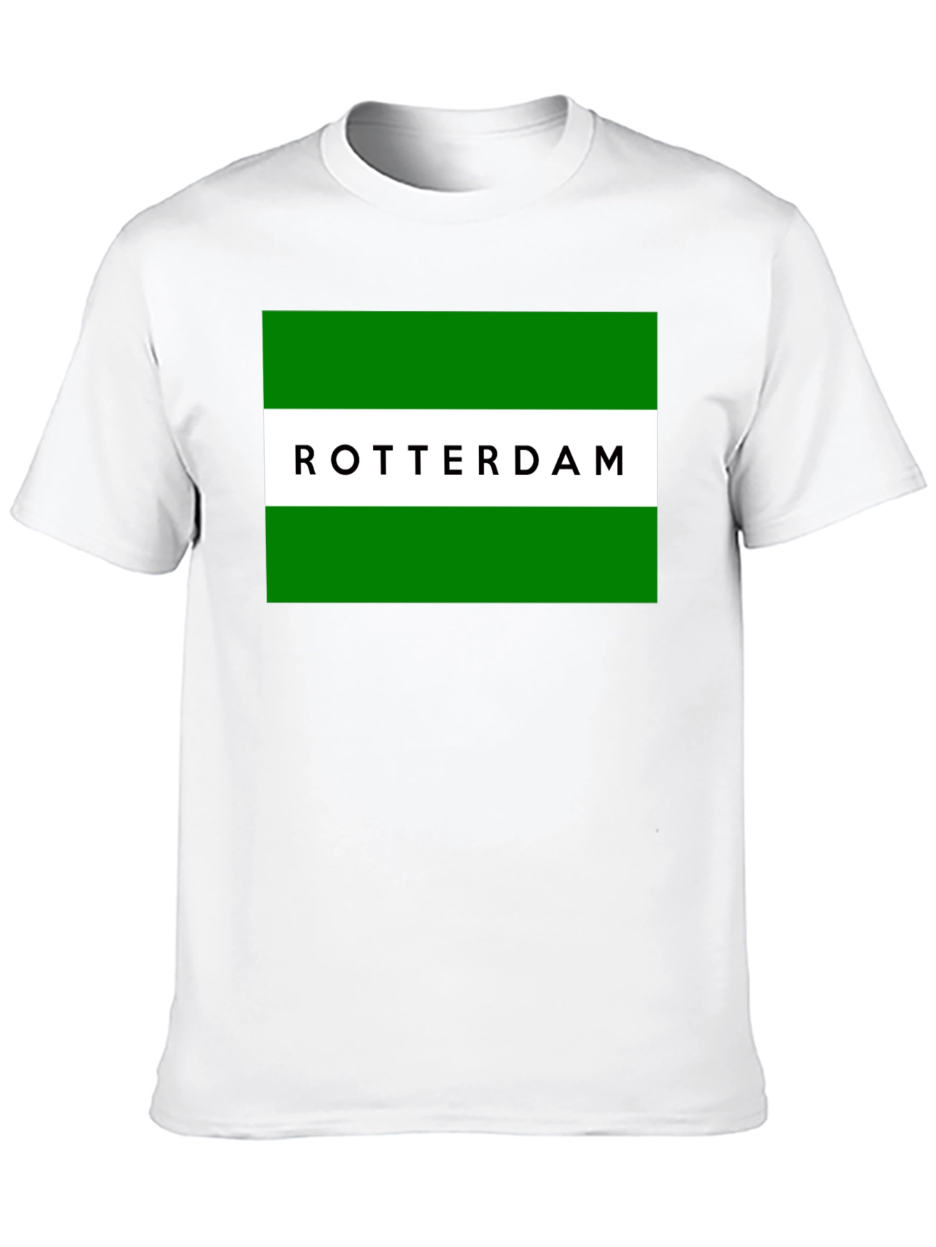 Rotterdam T-Shirt: Green & White Graphic Tee