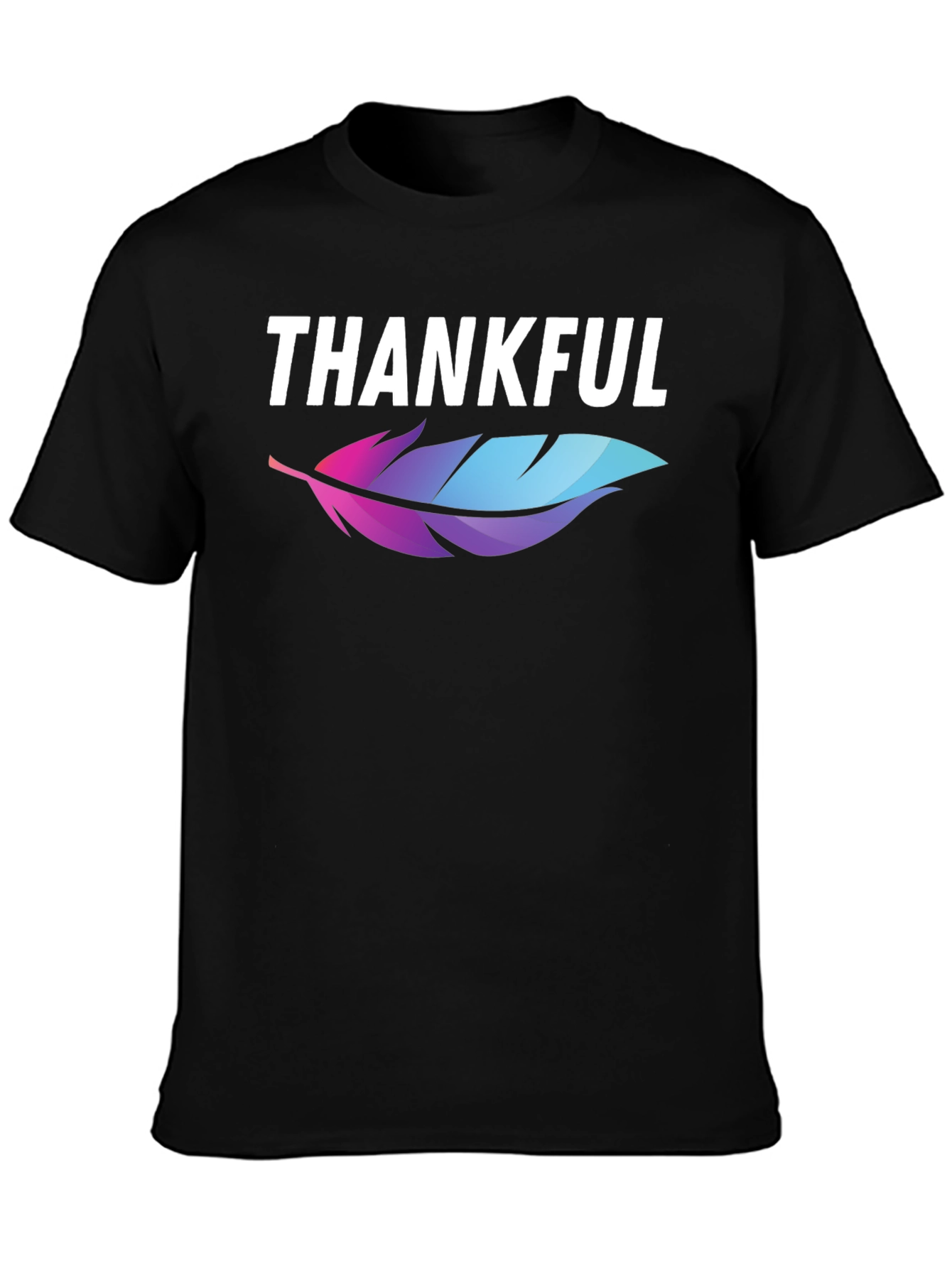 Thankful Feather Graphic T-Shirt