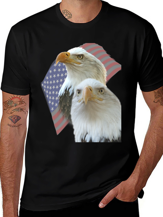 Patriotic Eagle Graphic Tee - USA Pride