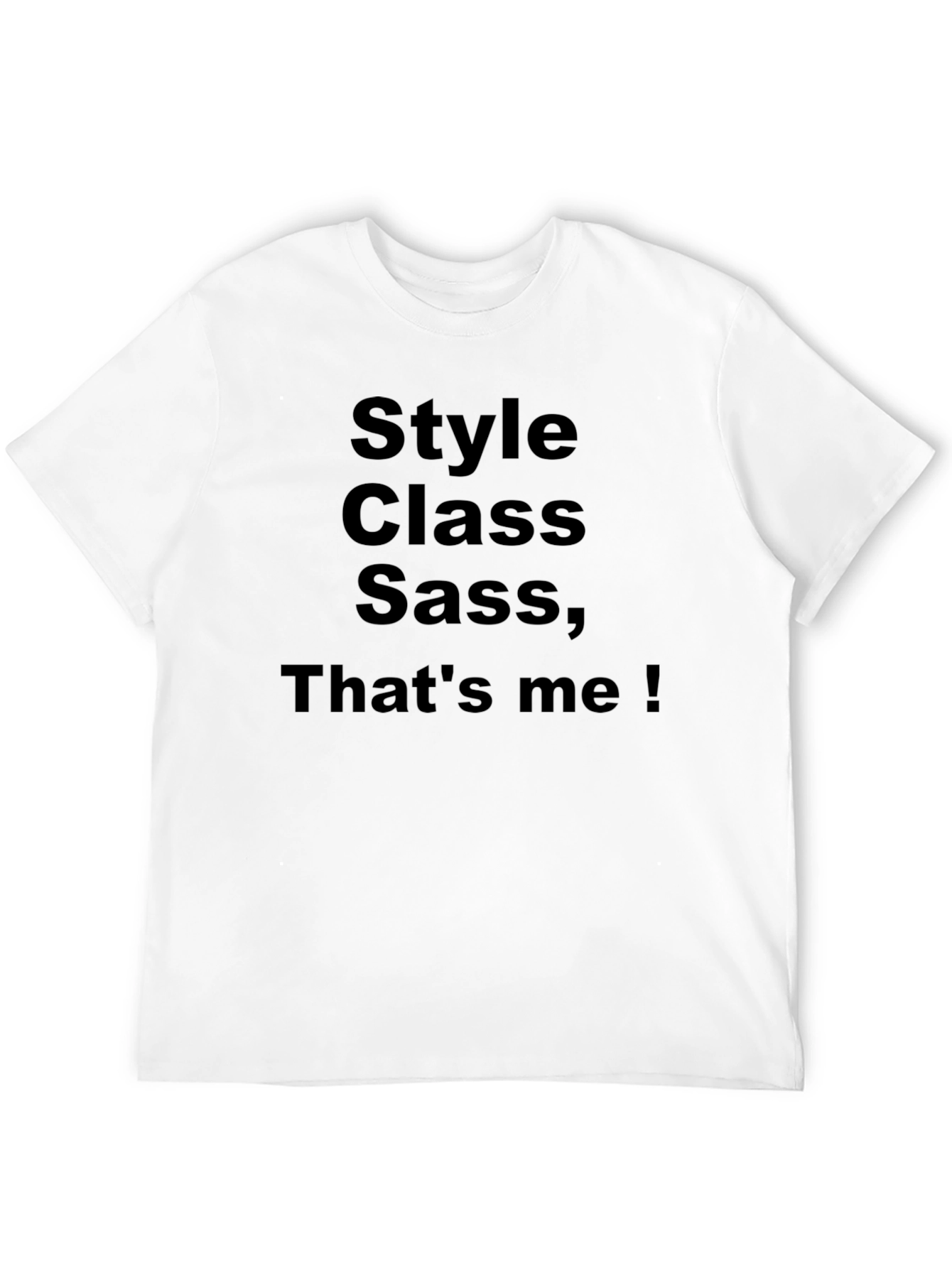 Style Class Sass Mens Black T-Shirt