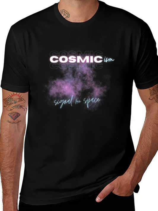 Cosmicism Graphic Tee - Signal from Space Black T-Shirt