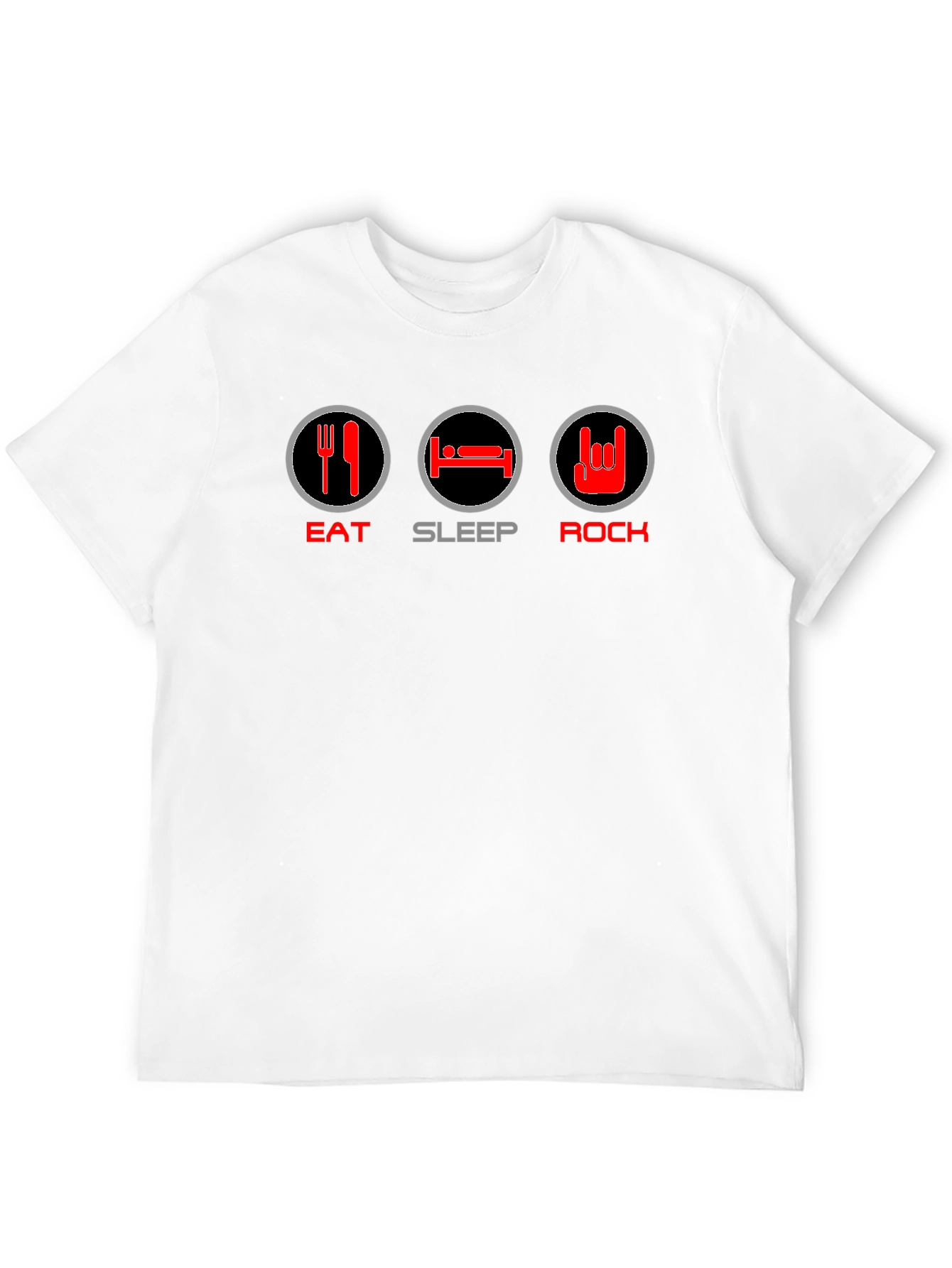 Eat Sleep Rock T-Shirt - Black Graphic Tee