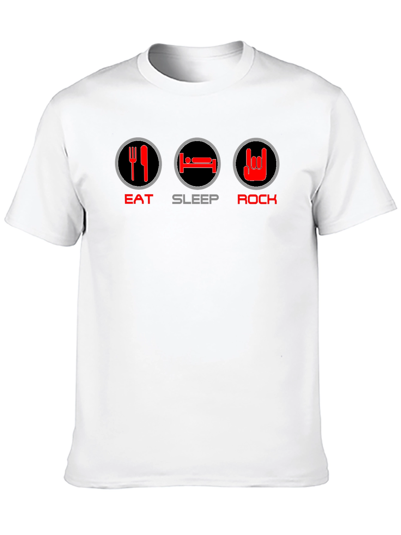 Eat Sleep Rock T-Shirt - Black Graphic Tee