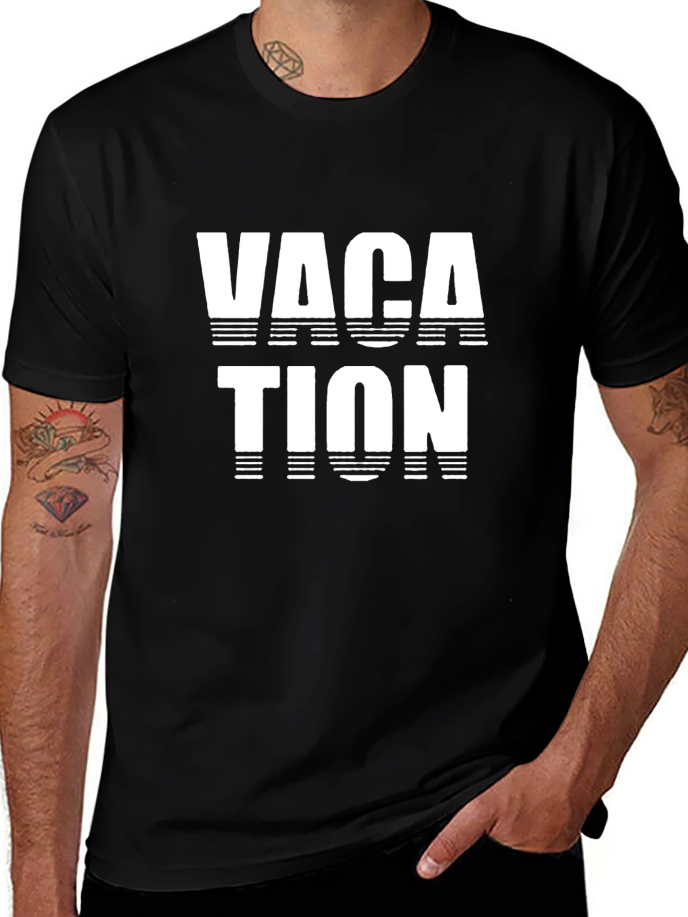 Vacation Graphic Print Crew Neck T-Shirt
