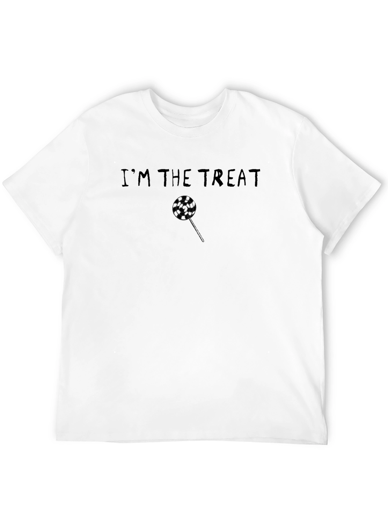 Im the Treat Graphic Tee - Black Cotton Casual