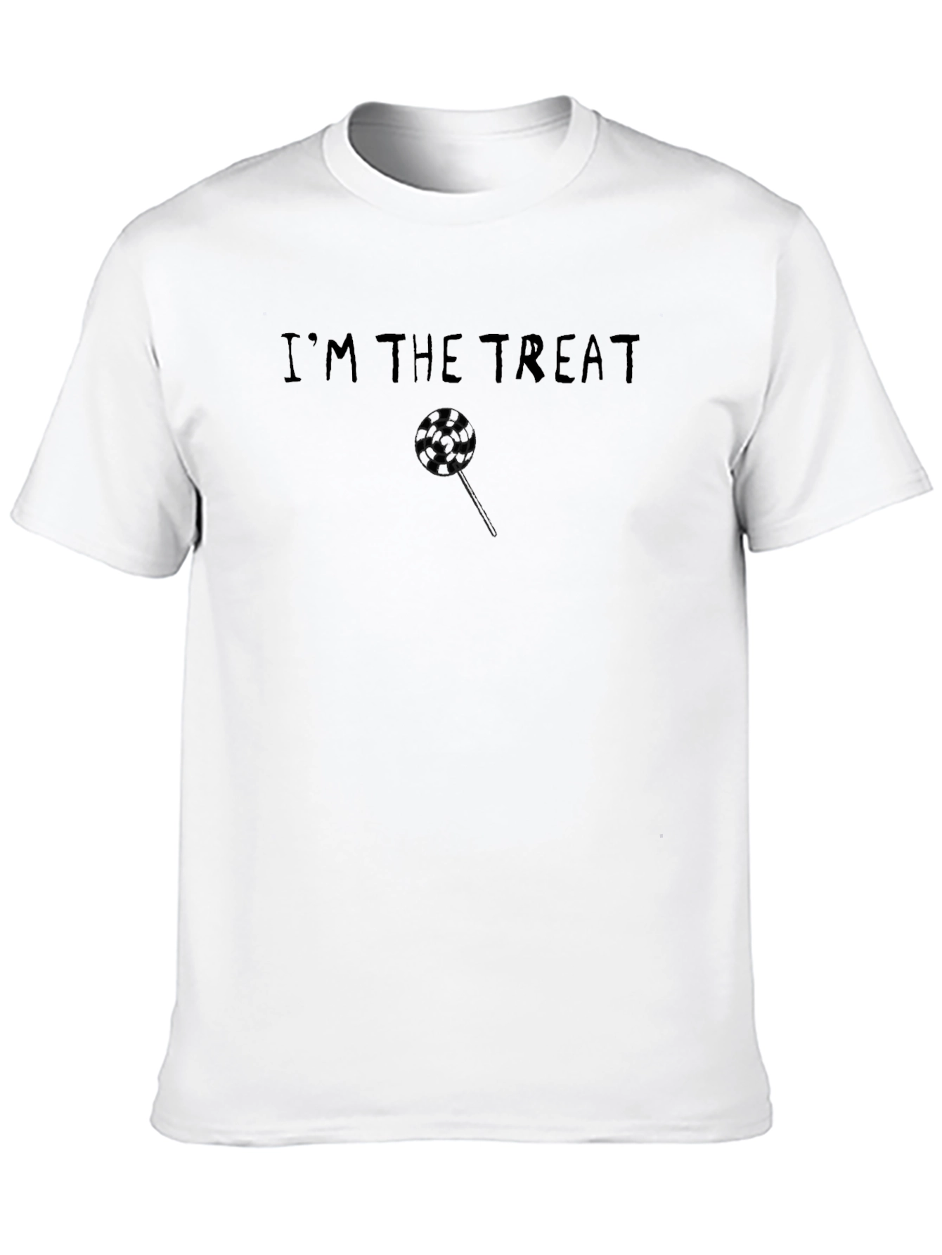 Im the Treat Graphic Tee - Black Cotton Casual