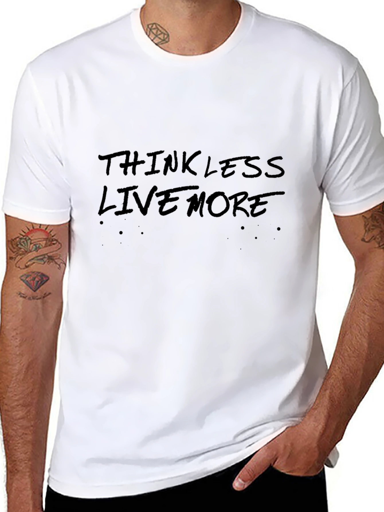Thinkless Live More Graphic Tee - Black