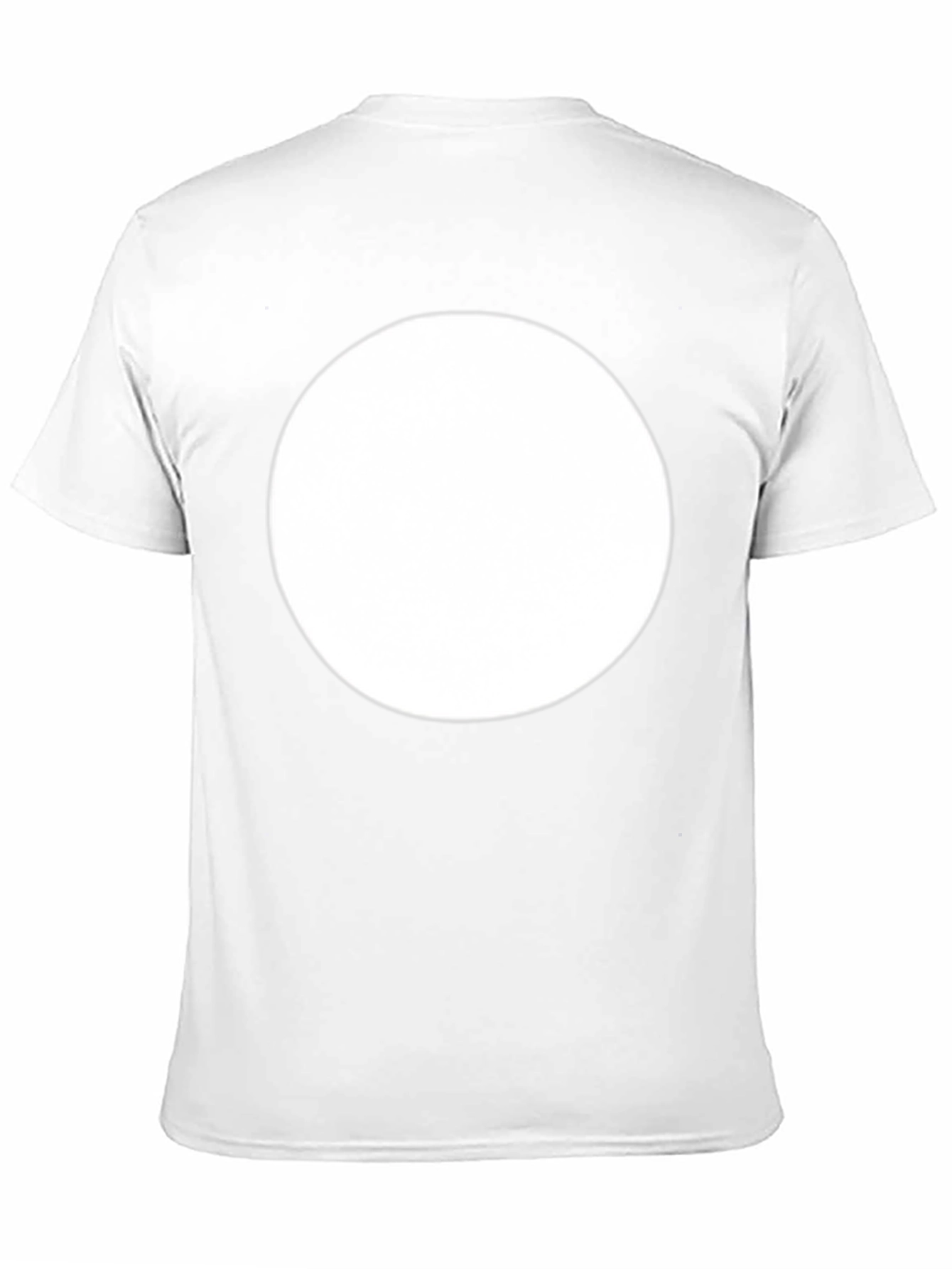 Mens Black T-Shirt with Large White Circle Design