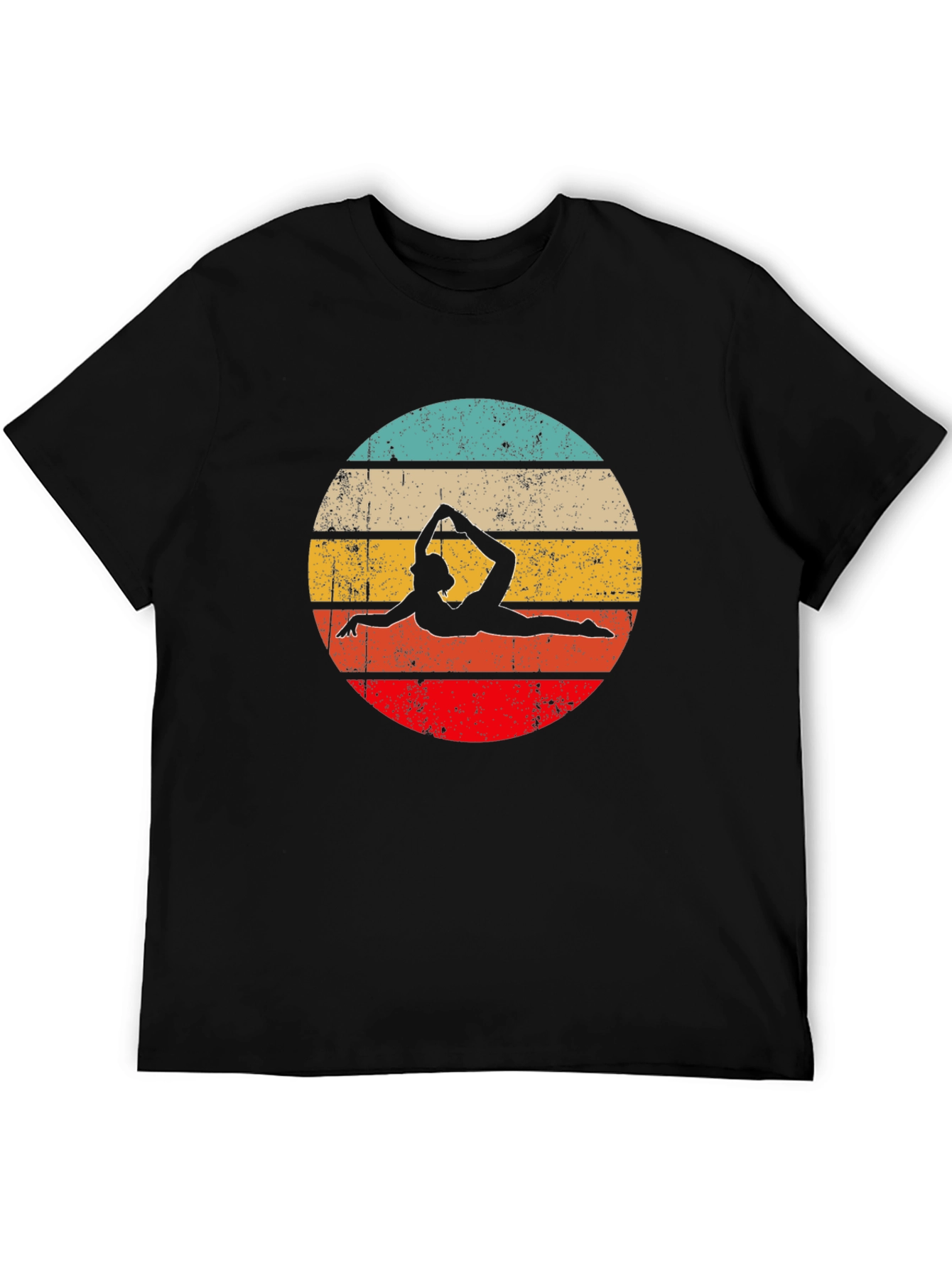 Yoga Pose Retro Graphic T-Shirt