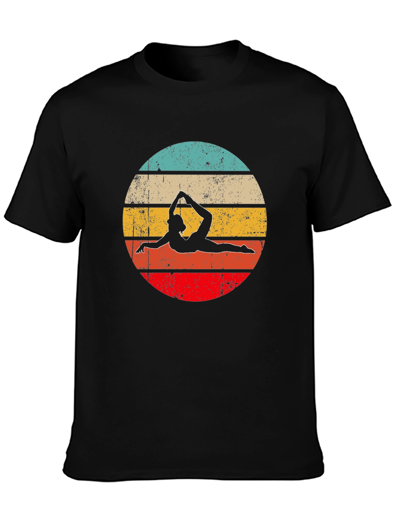 Yoga Pose Retro Graphic T-Shirt