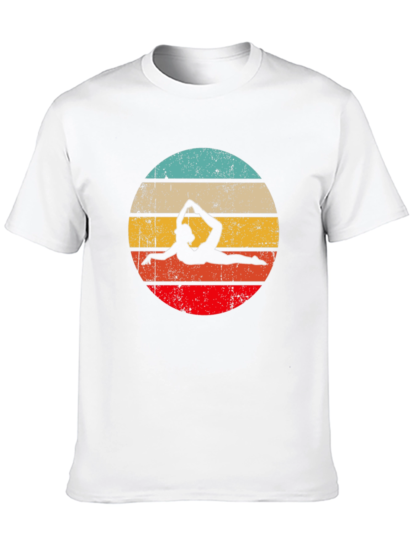 Yoga Pose Retro Graphic T-Shirt