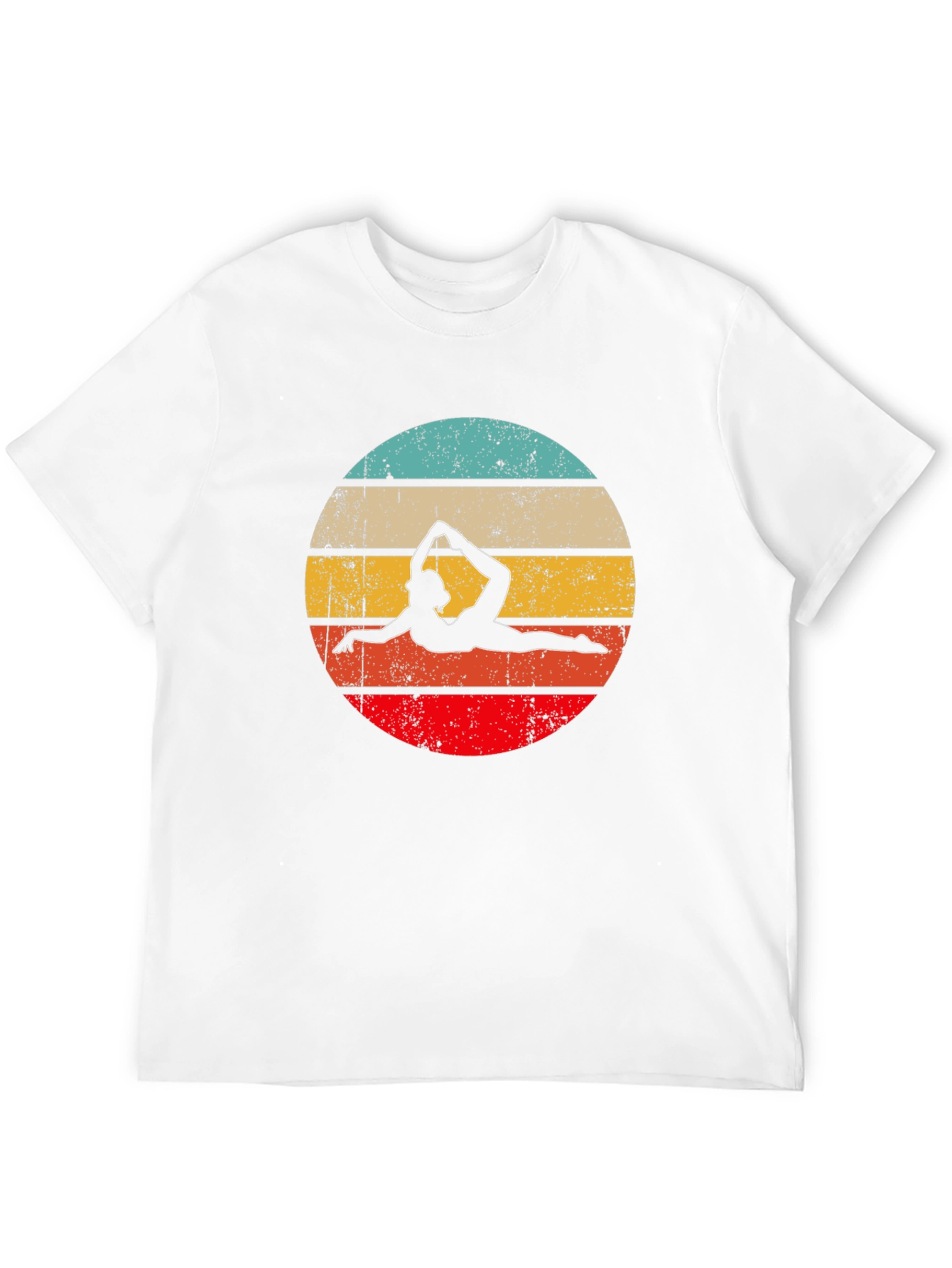 Yoga Pose Retro Graphic T-Shirt