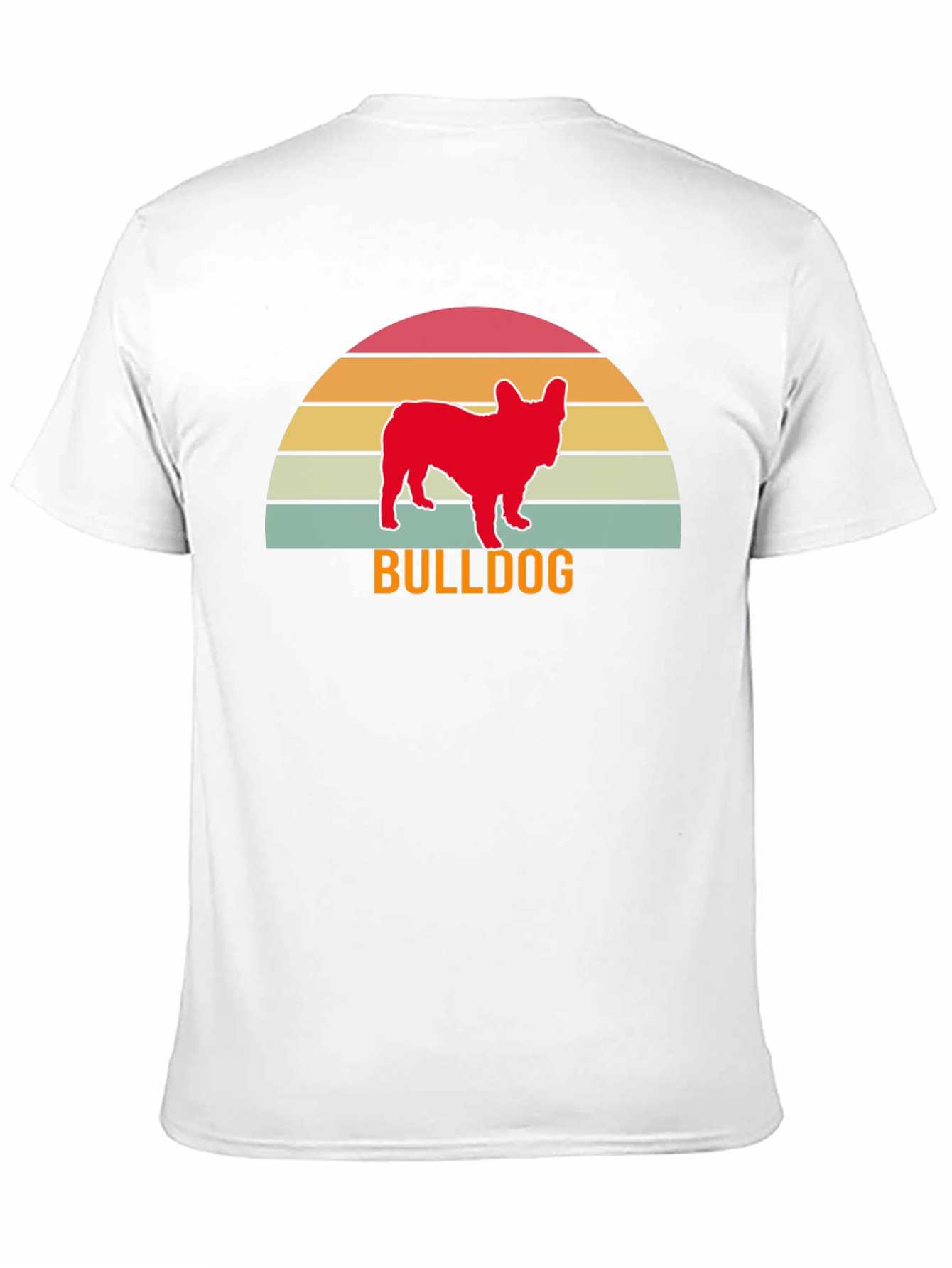 Bulldog Sunset Graphic Tee - Retro Style