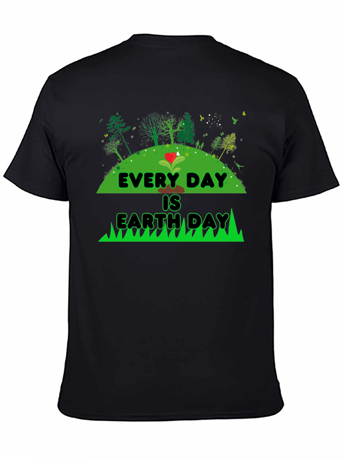 Every Day is Earth Day Black Graphic Tee