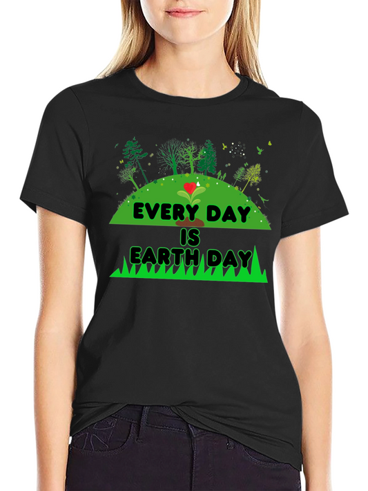 Every Day is Earth Day Black Graphic Tee
