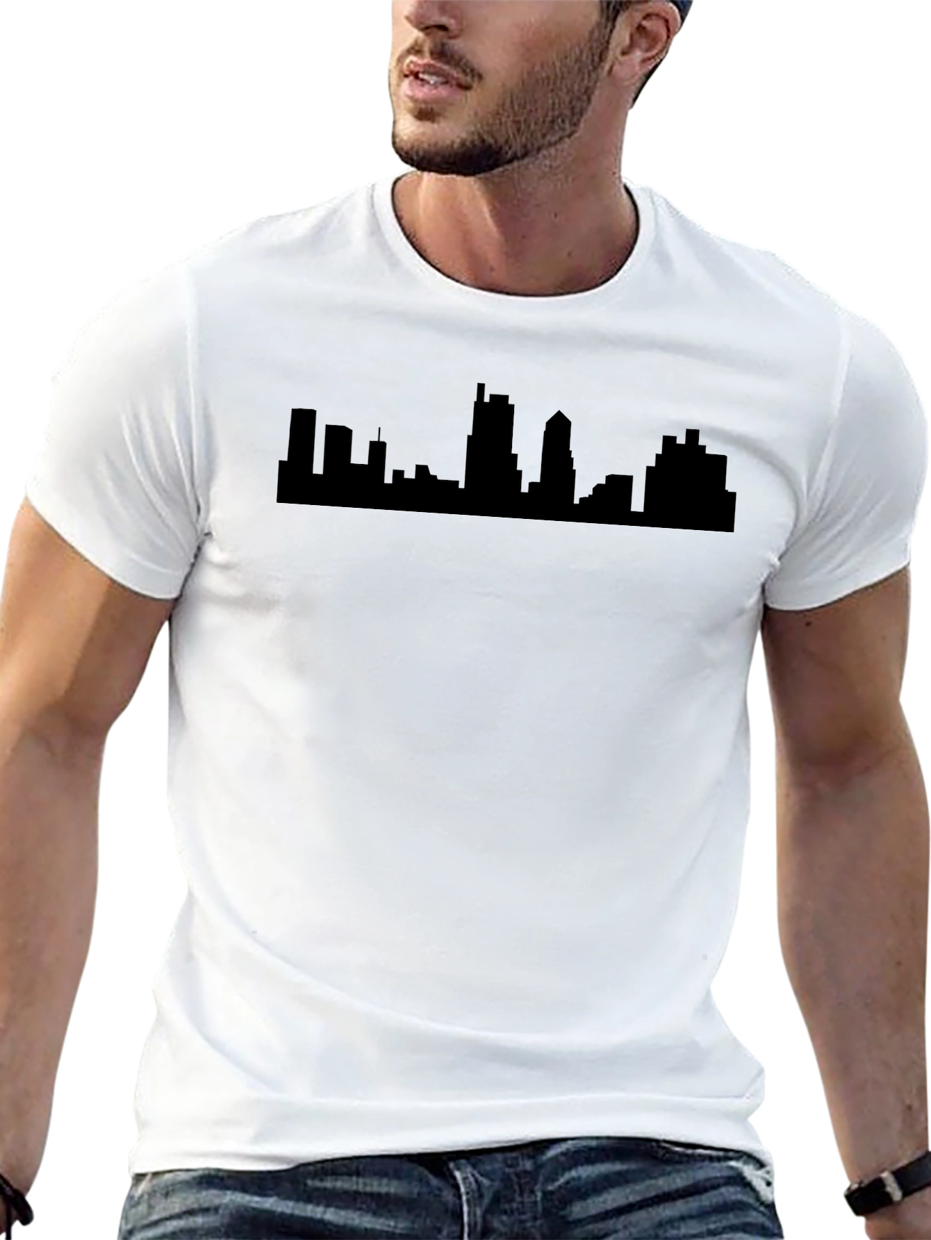 City Skyline Graphic Tee - Black