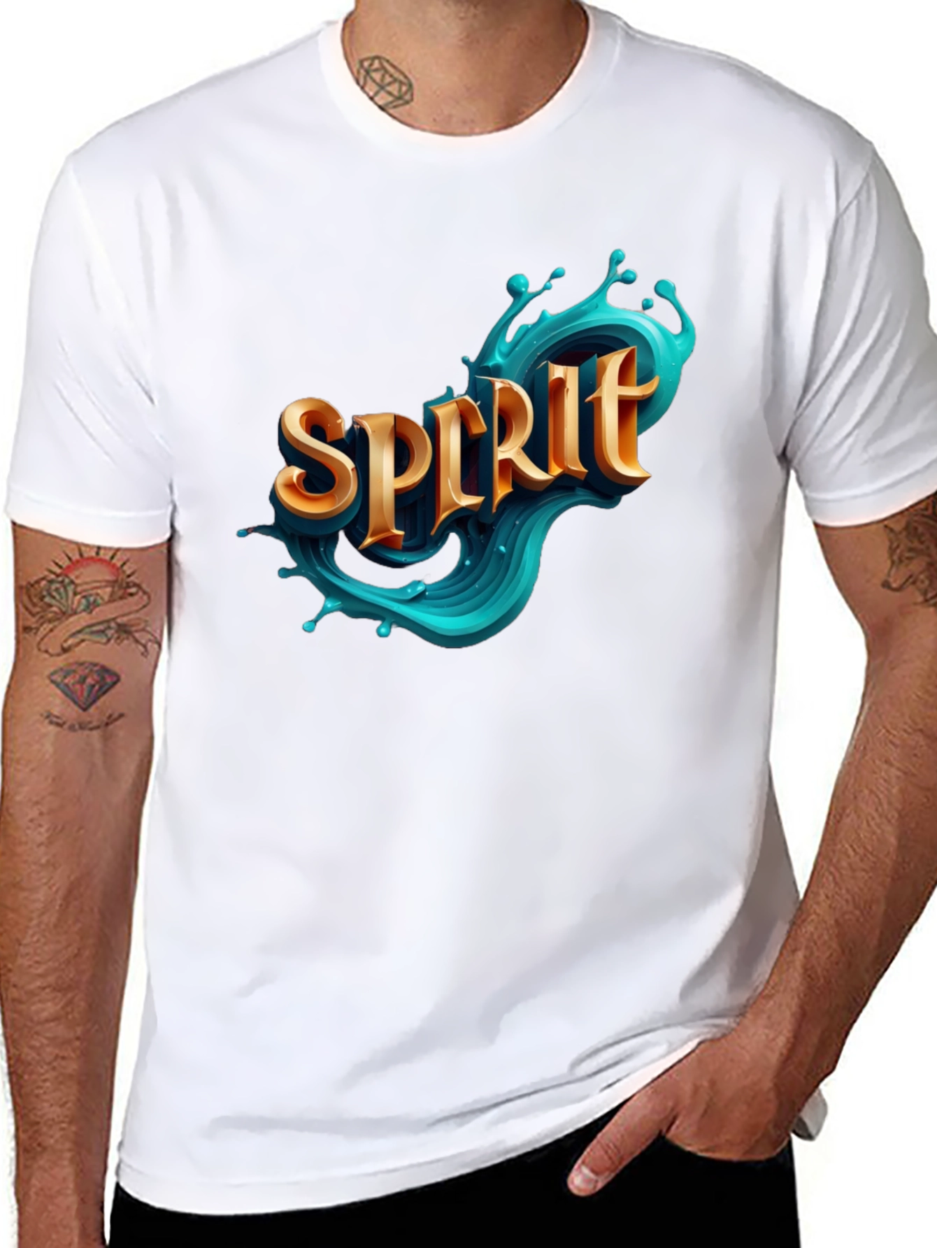 Spirit Graphic Black T-Shirt - Unique Design