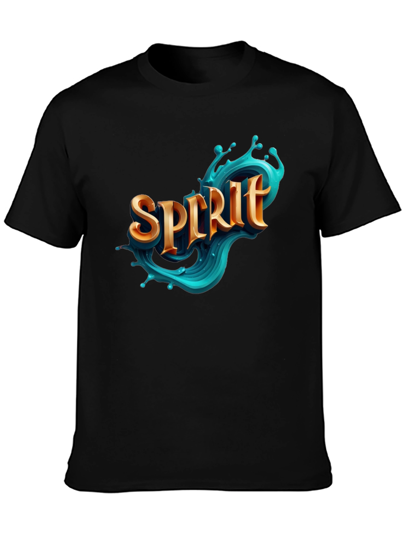 Spirit Graphic Black T-Shirt - Unique Design