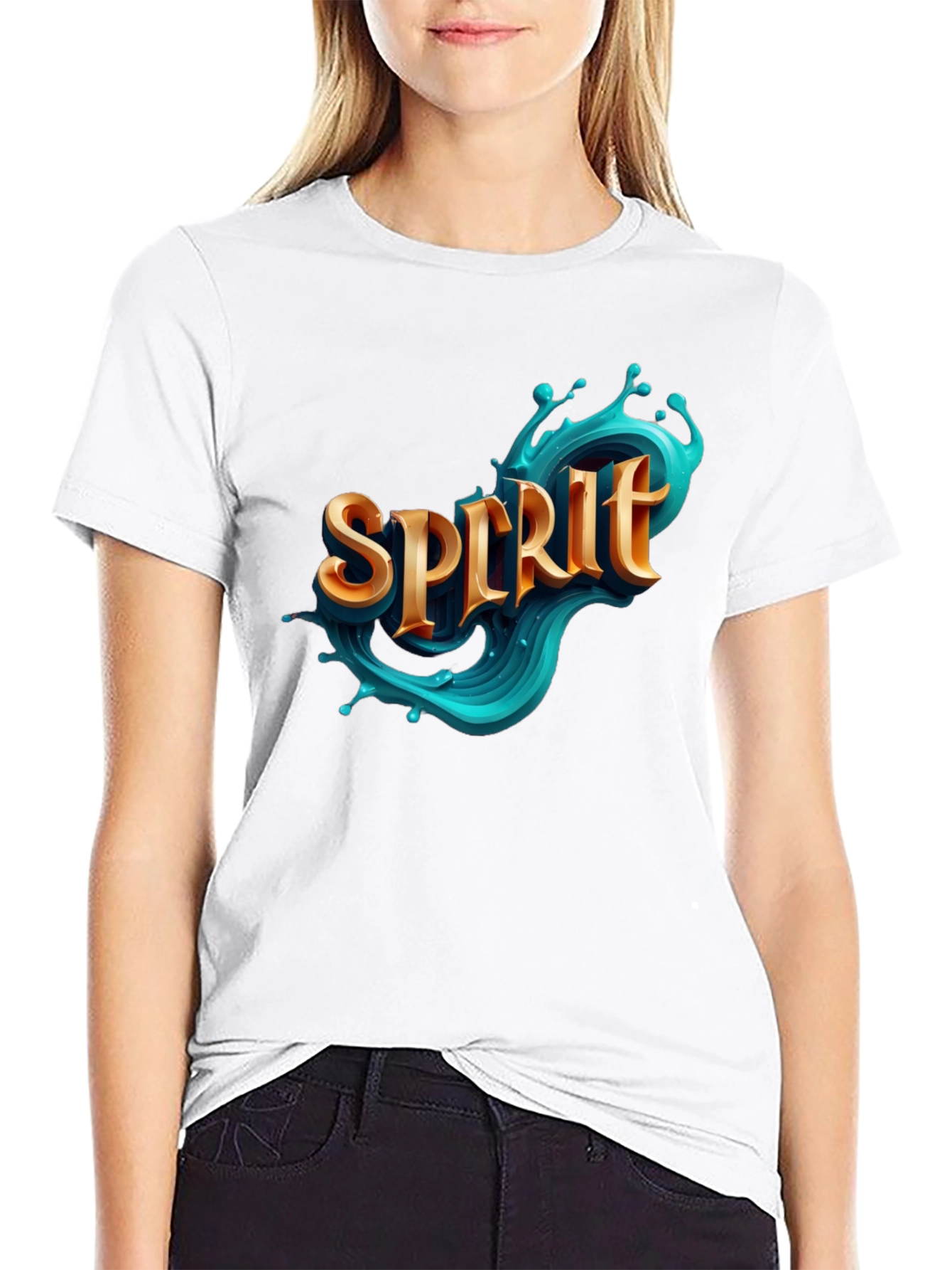 Spirit Graphic Black T-Shirt - Unique Design