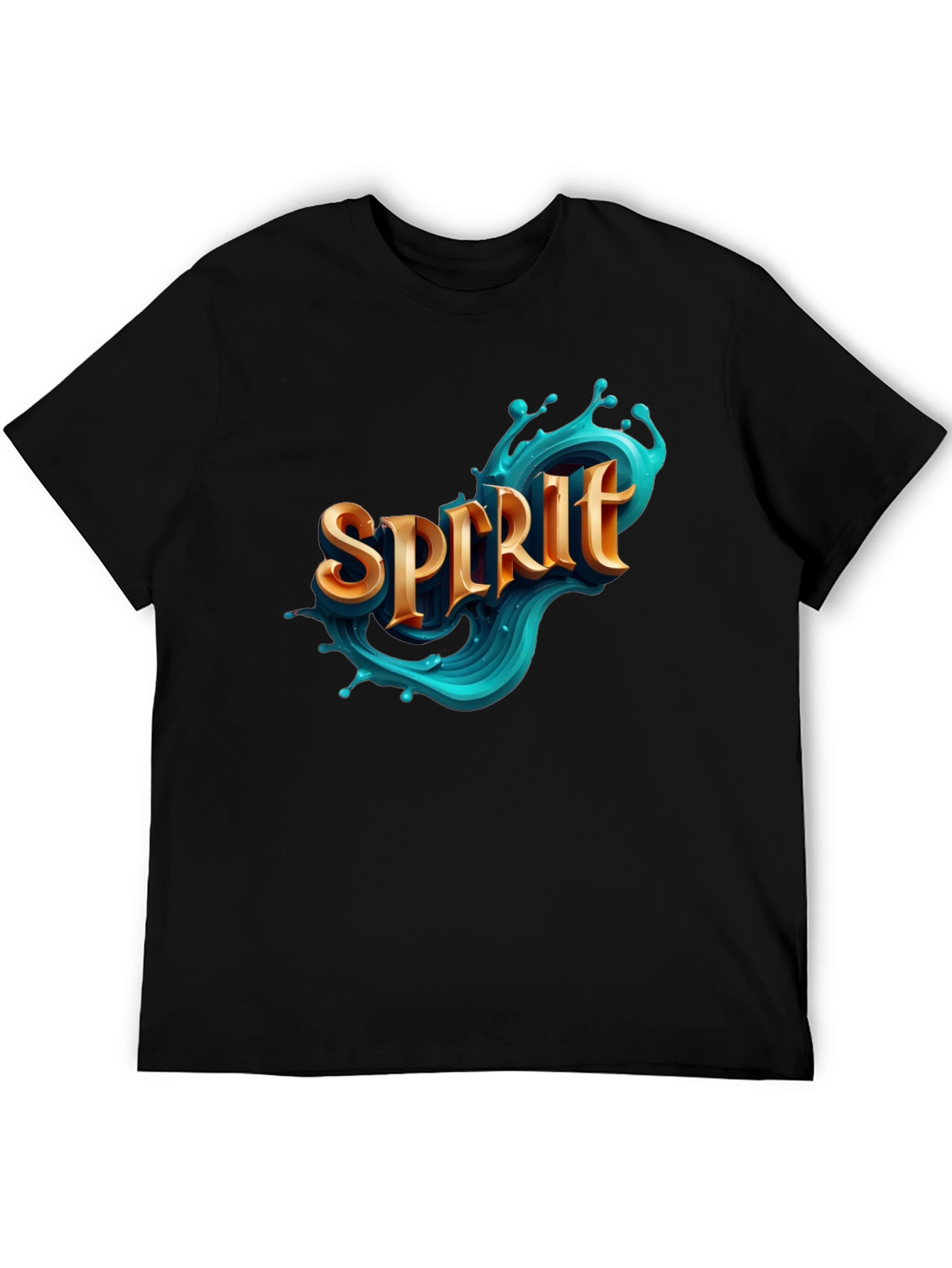 Spirit Graphic Black T-Shirt - Unique Design
